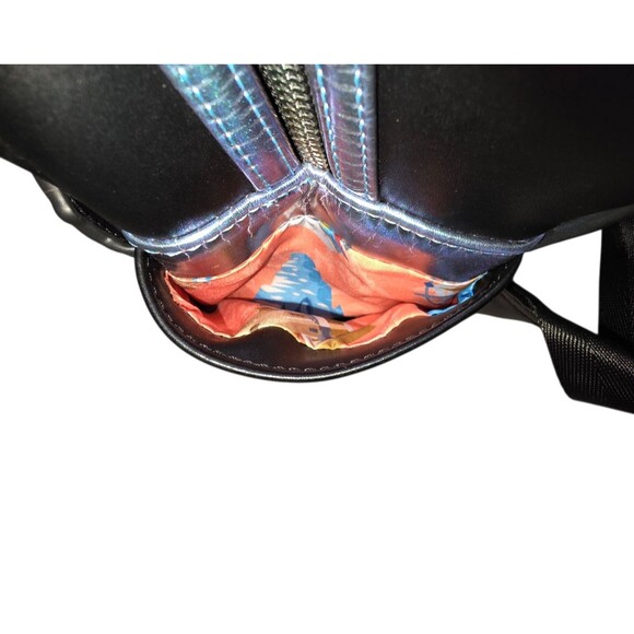 DISNEY PARKS x LOUNGEFLY Mini Backpack Black Blue Disneyland Resort Icons Bag - Picture 13 of 16